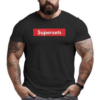 Supersets Red Box Logo Big and Tall Men T-shirt | Mazezy DE