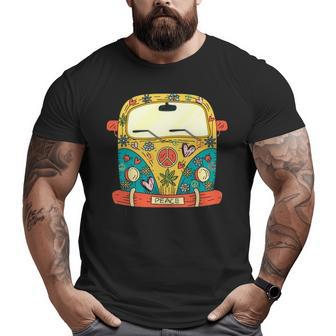 Surf Camping Bus Model Love Retro Peace Hippie Surfing S Big and Tall Men T-shirt | Mazezy