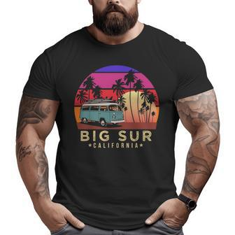 Surfer Big Sur California Vintage Van Surf Big and Tall Men T-shirt | Mazezy