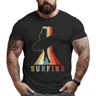 Surfer Girl Retro Vintage Big and Tall Men T-shirt | Mazezy