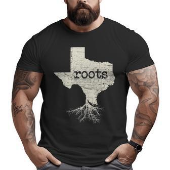 Texas Vintage Native Roots Big and Tall Men T-shirt | Mazezy