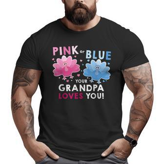 Thanksgiving Baby Shower Gender Reveal For Grandpa Big and Tall Men T-shirt | Mazezy