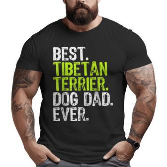 Tibetan Terrier Dog Dad Fathers Day Shirt Big and Tall Men T-shirt | Mazezy