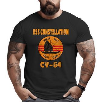 Tonkin Gulf Yacht Club Uss Constellation Cv64 War Veteran Big and Tall Men T-shirt | Mazezy