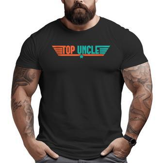 Top Uncle World's Best Uncle Vintage 80S 1980S Fathers Day Big and Tall Men T-shirt | Mazezy UK
