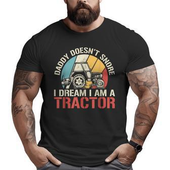 Tractor Dad Fathers Day Farm Farming Farmer Papa Big and Tall Men T-shirt | Mazezy