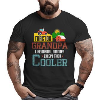 Tractor Grandpa Much Cooler Farmer Tractor Driver Cool Big and Tall Men T-shirt | Mazezy UK