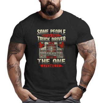 Truck Driver Big and Tall Men T-shirt | Mazezy