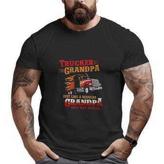 Trucker Grandpa Way Cooler Granddad Big and Tall Men T-shirt | Mazezy UK