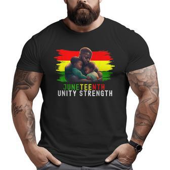 Twin Dad Fathers Day Junenth Unity Strength Quote Big and Tall Men T-shirt | Mazezy