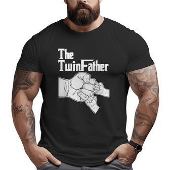 The Twinfather Father Of Twins Fist Bump Big and Tall Men T-shirt | Mazezy