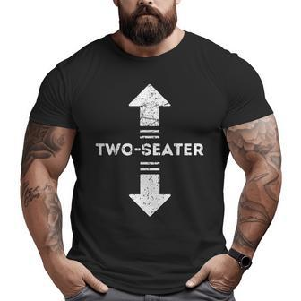 Two Seater Arrows Apparel For Men Dad Joke 2 Seater For Dad Big and Tall Men T-shirt | Mazezy