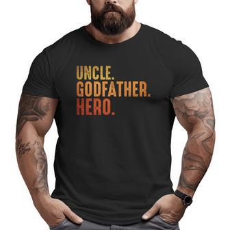 Uncle Awesome Godfather Hero Family Tee Big and Tall Men T-shirt | Mazezy UK