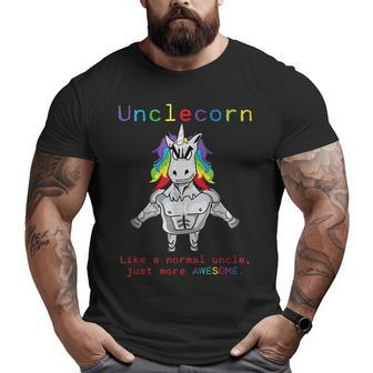 Unclecorn Unicorn With Muscle Normal Uncle Just Awesome Big and Tall Men T-shirt | Mazezy DE