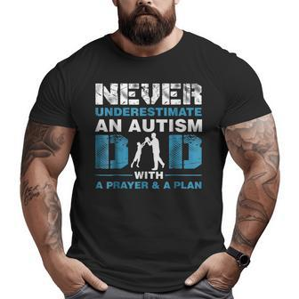 Never Underestimate An Autism Dad With A Prayer For Dad Big and Tall Men T-shirt | Mazezy