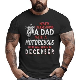Never Underestimate A Dad With A Motorcycle Born In February For Dad Big and Tall Men T-shirt | Mazezy