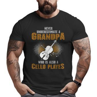 Never Underestimate Grandpa Who Is Also A Cello Player Big and Tall Men T-shirt | Mazezy CA