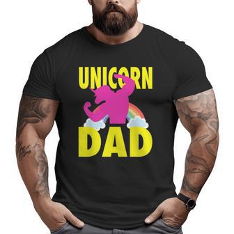 Unicorn Dad Cute I Love To Be Unicorn Daddy Tee Big and Tall Men T-shirt | Mazezy