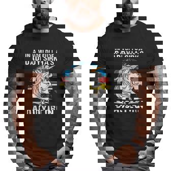 Unicorn In A World Full Of Daddy Sharks Be A Daddycorn Vintage Big and Tall Men T-shirt | Mazezy