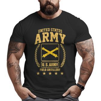 United States Field Artillery Dad Grandpa Retired Veterans Big and Tall Men T-shirt | Mazezy