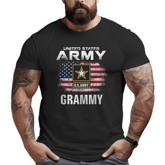 United States Flag American Army Grammy Veteran Day Big and Tall Men T-shirt | Mazezy