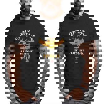 US Air Force Veteran Vintage Veterans Day Mens Big and Tall Men T-shirt | Mazezy