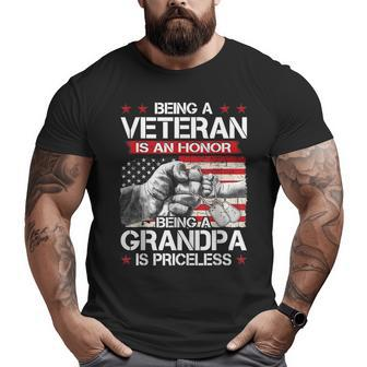 Us Army Veterans Being Veteran Grandpa Father's Day Dad Men Big and Tall Men T-shirt | Mazezy
