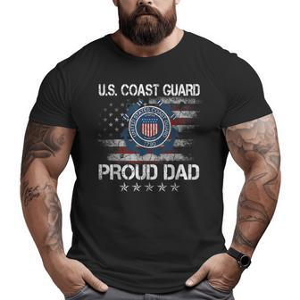 Us Coast Guard Proud Dad Uscg Veterans Day For Dad Big and Tall Men T-shirt | Mazezy