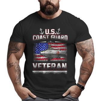 Us Coast Guard Veteran Flag Veteran Big and Tall Men T-shirt | Mazezy