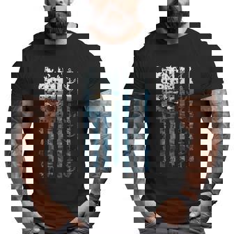Us Navy Veteran Veterans Day Father's Day Big and Tall Men T-shirt | Mazezy