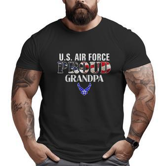 Us Proud Air Force Grandpa Big and Tall Men T-shirt | Mazezy