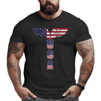 Usa Bald Eagle Wings 4Th Of July Veterans Usa Big and Tall Men T-shirt | Mazezy AU