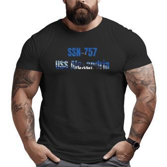 Uss Alexandria Ssn-757 Navy Sailor Veteran Big and Tall Men T-shirt | Mazezy