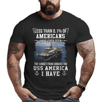 Uss America Cv 66 Cva 66 Sunset Big and Tall Men T-shirt | Mazezy