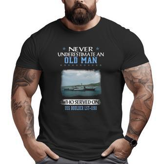 Uss Boulder Lst-1190 Veterans Day Father Day Big and Tall Men T-shirt | Mazezy