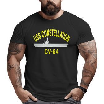Uss Constellation Cv64 Aircraft Carrier Veteran Front&Back Big and Tall Men T-shirt | Mazezy