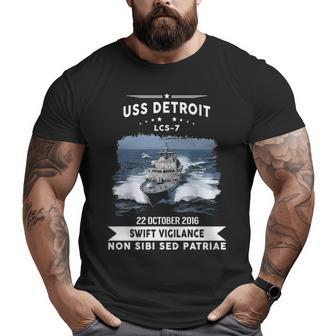 Uss Detroit Lcs Big and Tall Men T-shirt | Mazezy