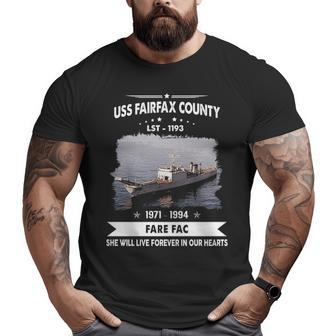 Uss Fairfax County Lst Big and Tall Men T-shirt | Mazezy