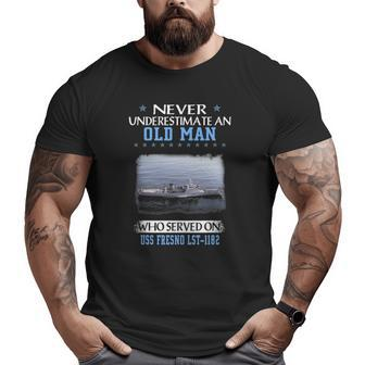 Uss Fresno Lst 1182 Veterans Day Father's Day Big and Tall Men T-shirt | Mazezy