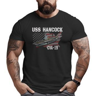 Uss Hancock Cva-19 Aircraft Carrier Veterans Day Father's Day Big and Tall Men T-shirt | Mazezy