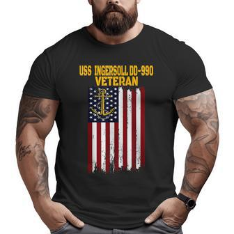 Uss Ingersoll Dd-990 Warship Veterans Day Father's Day Dad Big and Tall Men T-shirt | Mazezy