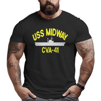 Uss Midway Cva41 Aircraft Carrier Veterans Day Front&Back Big and Tall Men T-shirt | Mazezy