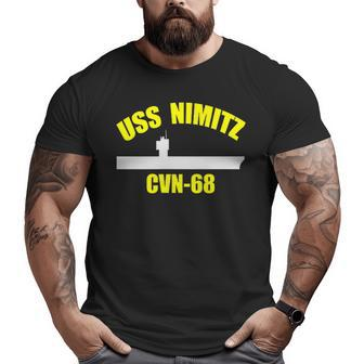 Uss Nimitz Cvn-68 Aircraft Carrier Fathers Day Veteran Idea Big and Tall Men T-shirt | Mazezy