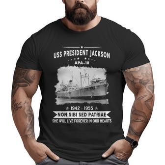 Uss President Jackson Apa Big and Tall Men T-shirt | Mazezy