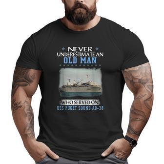 Uss Puget Sound Ad 38 Veteran's Day Father's Day Big and Tall Men T-shirt | Mazezy AU