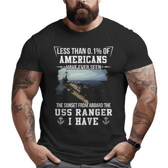 Uss Ranger Cv 61 Cva 61 Sunset Big and Tall Men T-shirt | Mazezy