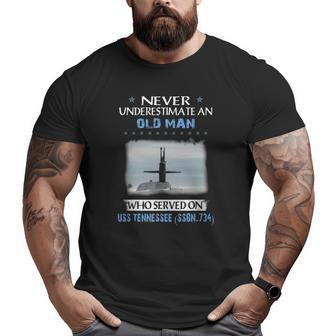 Uss Tennessee Ssbn-734 Submarine Veterans Day Father Day Big and Tall Men T-shirt | Mazezy