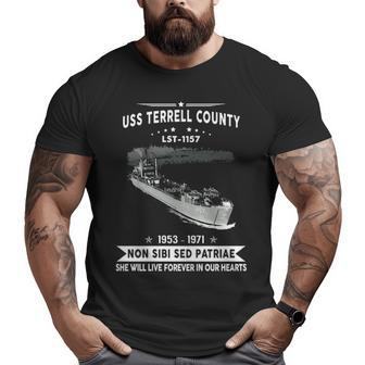 Uss Terrell County Lst Big and Tall Men T-shirt | Mazezy