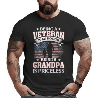 Being A Veteran Is An Honor Grandpa Is Priceless Big and Tall Men T-shirt | Mazezy