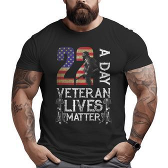 Veteran Matter Suicide Awareness Veteran 22 Day Usa Flag Big and Tall Men T-shirt | Mazezy